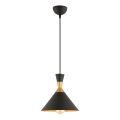Suspension sur câble MONZA 1xE27/40W/230V Ø 25 cm noir/doré