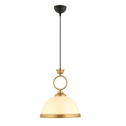 Suspension sur câble MONZA 1xE27/40W/230V Ø 26 cm crème/bronze