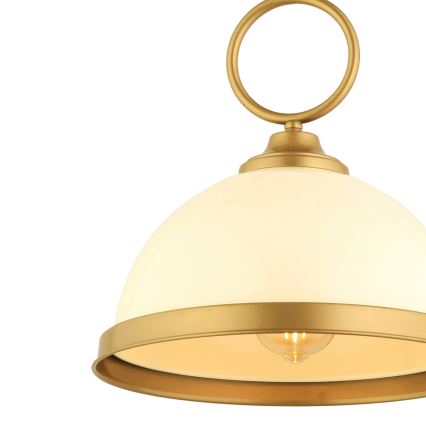 Suspension sur câble MONZA 1xE27/40W/230V Ø 26 cm crème/bronze