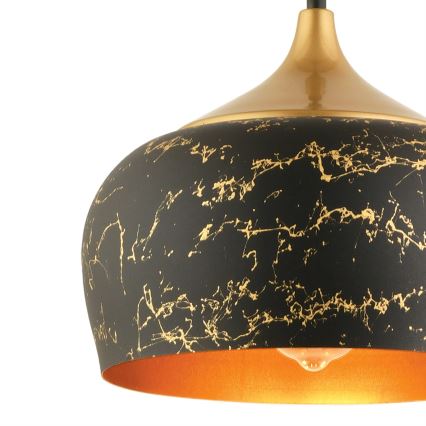 Suspension sur câble MONZA 1xE27/40W/230V Ø 30 cm noir/bronze