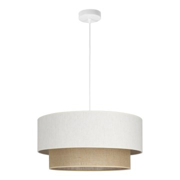Suspension sur câble NATIA 1xE27/60W/230V blanc/marron
