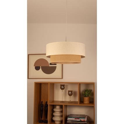 Suspension sur câble NATIA 1xE27/60W/230V blanc/marron