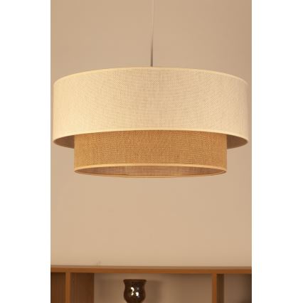 Suspension sur câble NATIA 1xE27/60W/230V blanc/marron