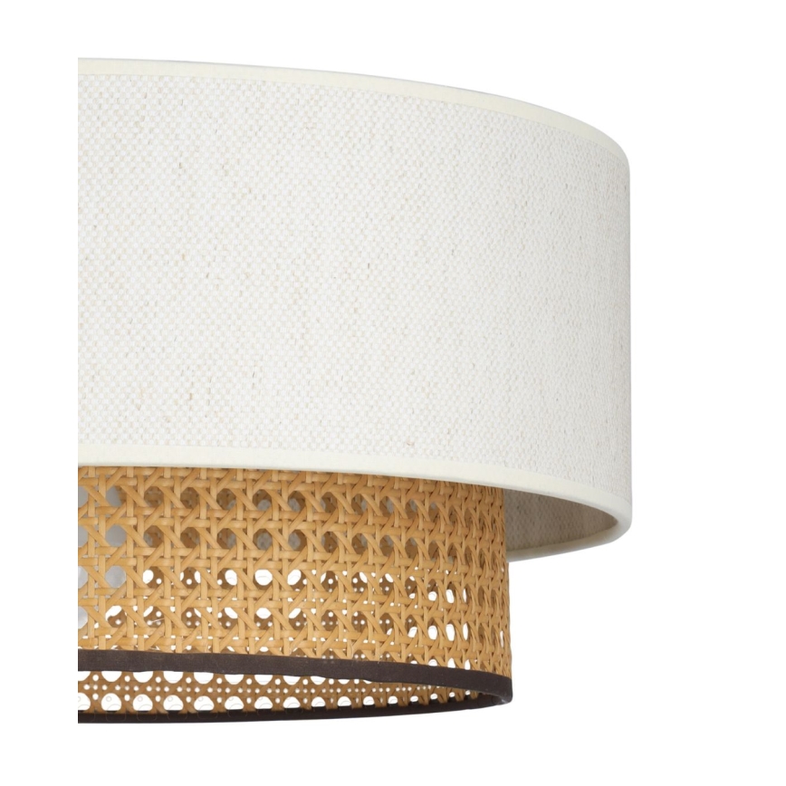 Suspension sur câble NATIA 1xE27/60W/230V Ø 45 cm blanc/marron