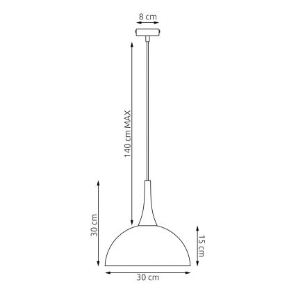 Suspension sur câble NAUTICA 1xGX53/12W/230V beige