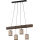Suspension sur câble NEGRO 4xE27/25W/230V en pin