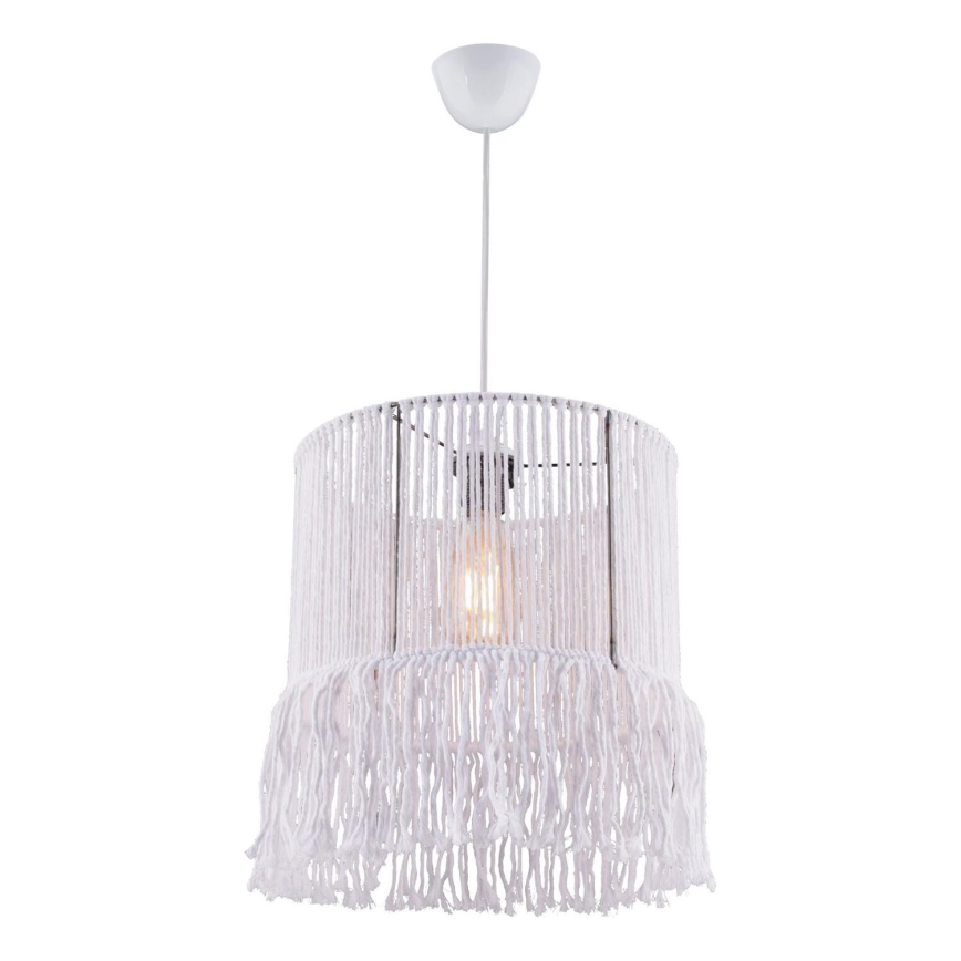 Suspension sur câble NESS MACRAME 1xE27/40W/230V blanche