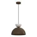 Suspension sur câble NEVIS 1xE27/15W/230V Ø 29 cm marron