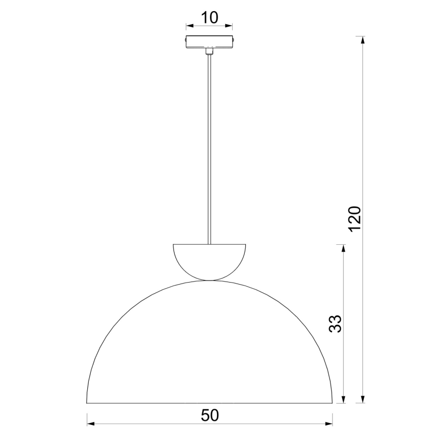 Suspension sur câble NEVIS 1xE27/15W/230V Ø 50 cm crème
