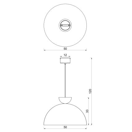 Suspension sur câble NEVIS 1xE27/15W/230V Ø 50 cm marron