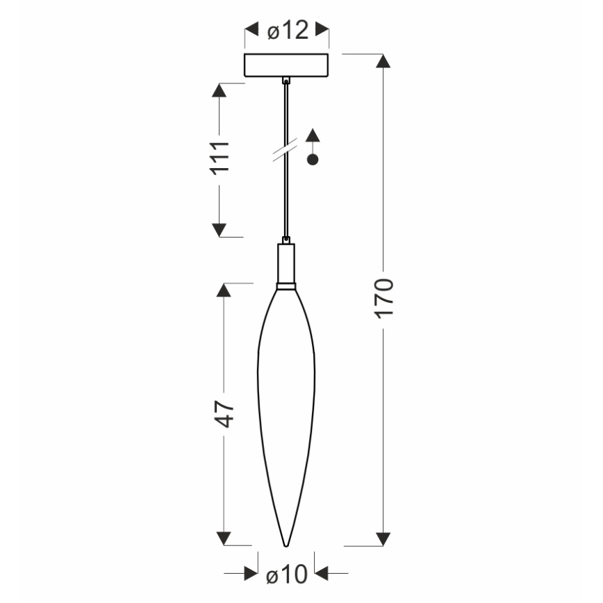 Suspension sur câble NORDIC 1xG9/5W/230V noir/doré