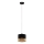 Suspension sur câble PAGLIA 1xE27/15W/230V noir/rotin