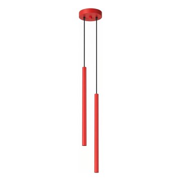 Suspension sur câble PASTELO 2xG9/8W/230V rouge