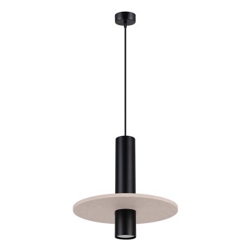 Suspension sur câble PELTA 1xGU10/10W/230V noir/crème