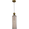 Suspension sur câble PIEGA 1xE14/40W/230V laiton/beige fumé
