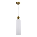 Suspension sur câble PIEGA 1xE14/40W/230V laiton/blanc