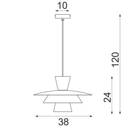 Suspension sur câble PLATO 1xE27/15W/230V beige