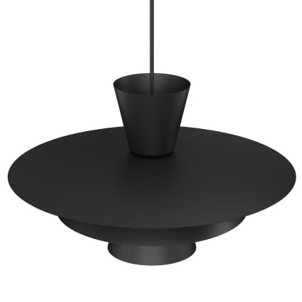 Suspension sur câble PLATO 1xE27/15W/230V noir