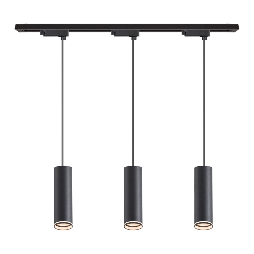 Suspension sur câble pour système sur rail PIPE 3xGU10/10W/230V, noir
