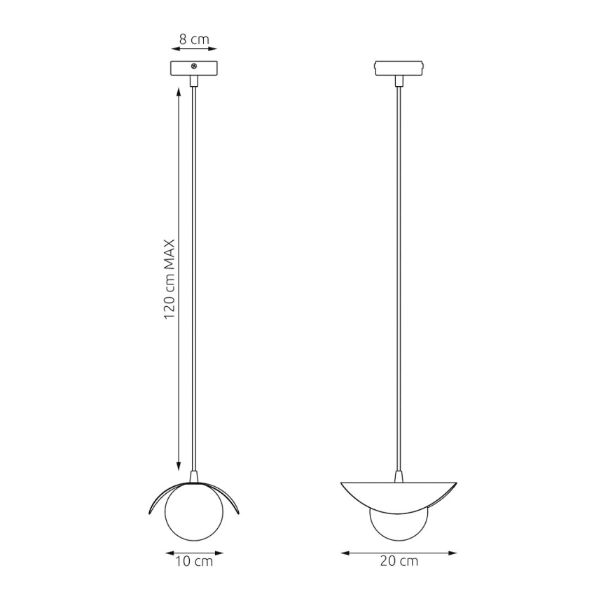 Suspension sur câble RITUAL 1xG9/8W/230V beige