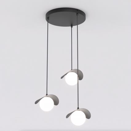 Suspension sur câble RITUAL 3xG9/8W/230V, noir