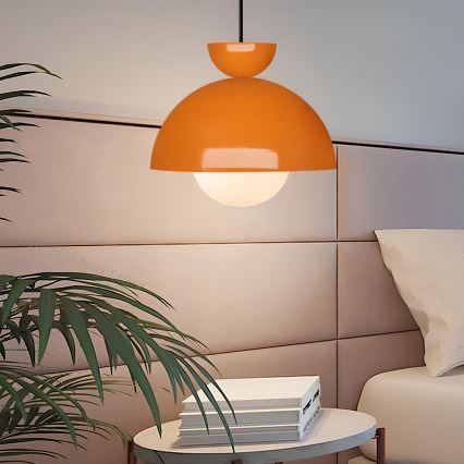 Suspension sur câble SALVA 1xE27/15W/230V orange