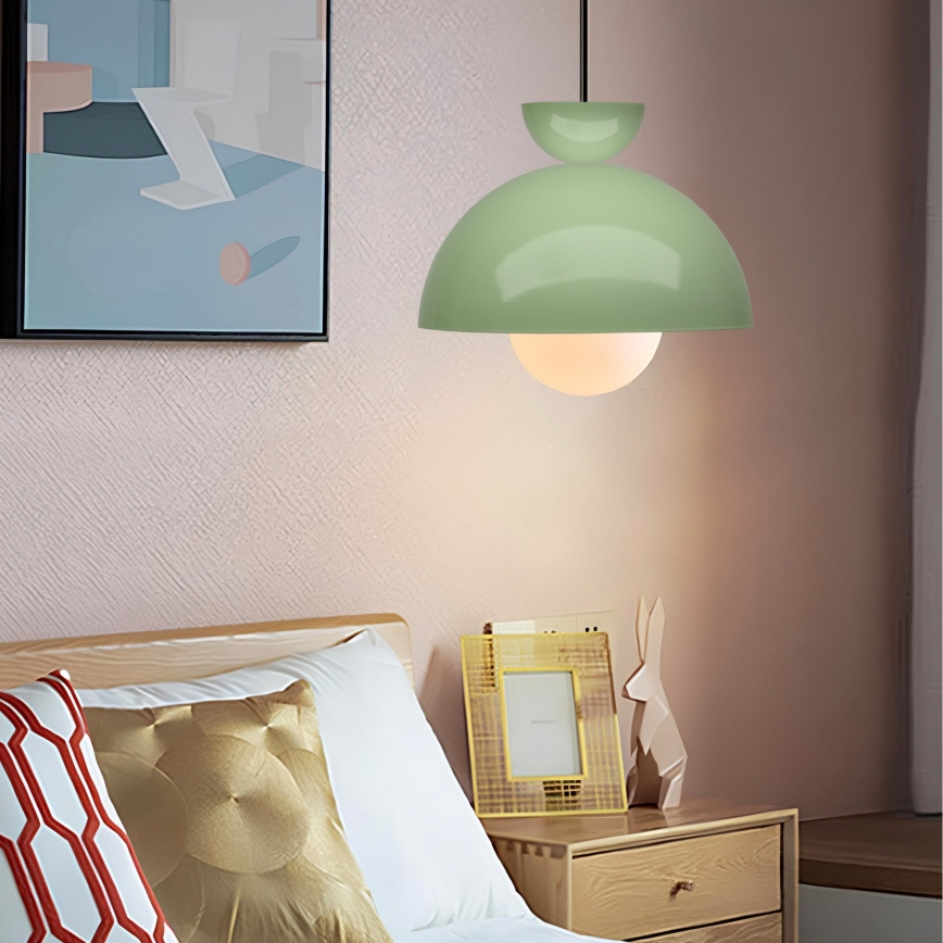Suspension sur câble SALVA 1xE27/15W/230V verte