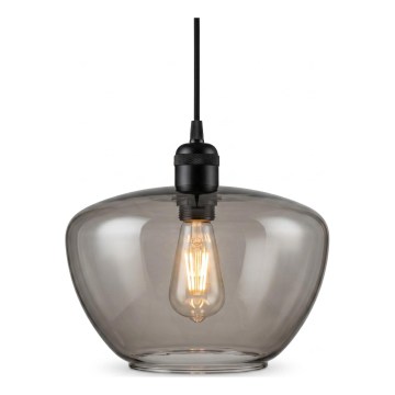 Suspension sur câble SEVENTIES E27/40W/230V fumé/gris