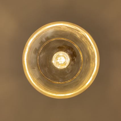 Suspension sur câble SEVENTIES E27/60W/230V fumé/marron