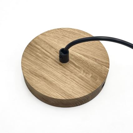Suspension sur câble SINGLE 1xE27/60W/230V Ø 28 cm chêne
