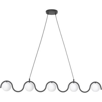 Suspension sur câble SINUS 5xG9/8W/230V noire