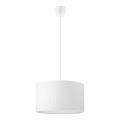 Suspension sur câble SIRJA PLISADO 1xE27/15W/230V Ø 35 cm blanche