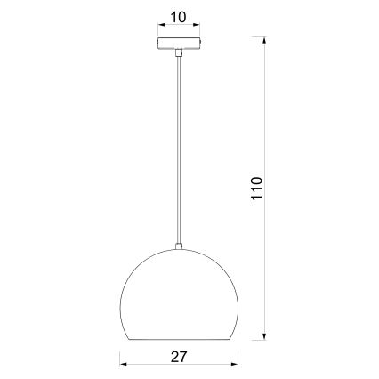 Suspension sur câble SOOL 1xE27/15W/230V Ø 27 cm crème