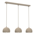 Suspension sur câble SOOL 3xE27/15W/230V beige