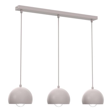 Suspension sur câble SOOL 3xE27/15W/230V crème