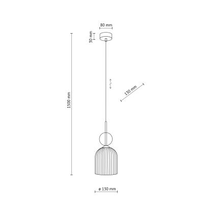 Suspension sur câble SOPHIA 1xE14/10W/230V noir/beige fumé