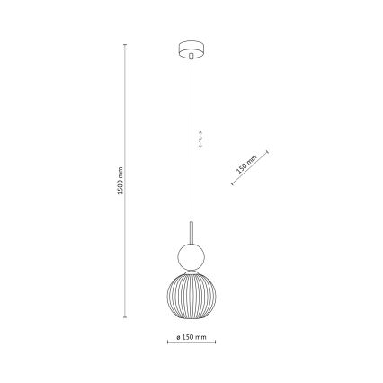 Suspension sur câble SOPHIA 1xE14/10W/230V noir/vert/beige fumé