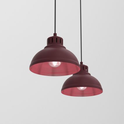Suspension sur câble SVEN 2xE27/15W/230V bordeaux