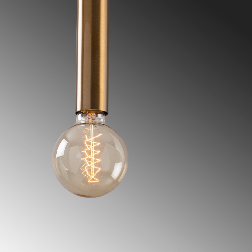Suspension sur câble TEMPO 5xE27/40W/230V dorée