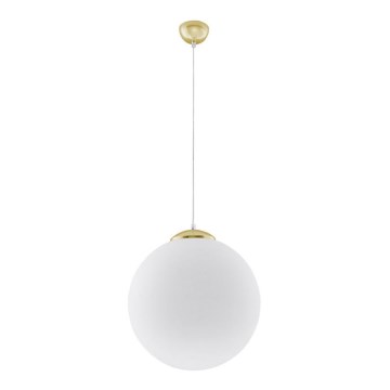 Suspension sur câble TOYA 1xE27/60W/230V Ø 40 cm blanc/doré