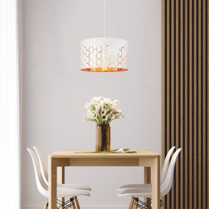 Suspension sur câble ULLE 1xE27/15W/230V blanche