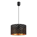 Suspension sur câble ULLE 1xE27/15W/230V noire