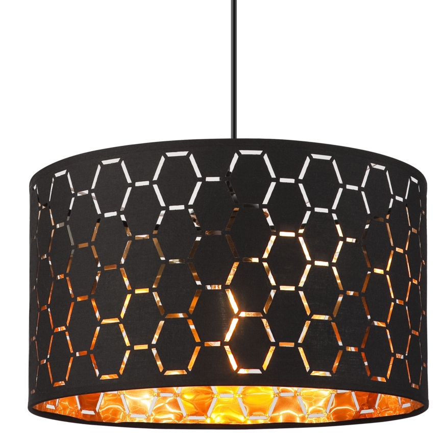 Suspension sur câble ULLE 1xE27/15W/230V noire