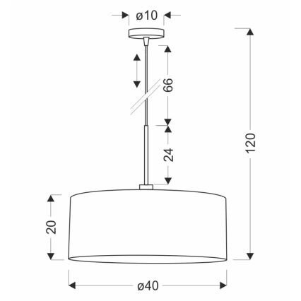 Suspension sur câble VANTI 1xE27/40W/230V verte