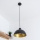 Suspension sur câble VESPER 1 x E27, 15 W, 230 V, Ø 30 cm, noir/doré
