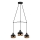 Suspension sur câble YILDO 3xE27/40W/230V noir/cuivré