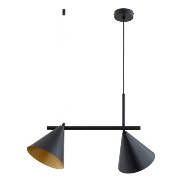 Suspension sur câble ZELTA 2xE27/15W/230V noire