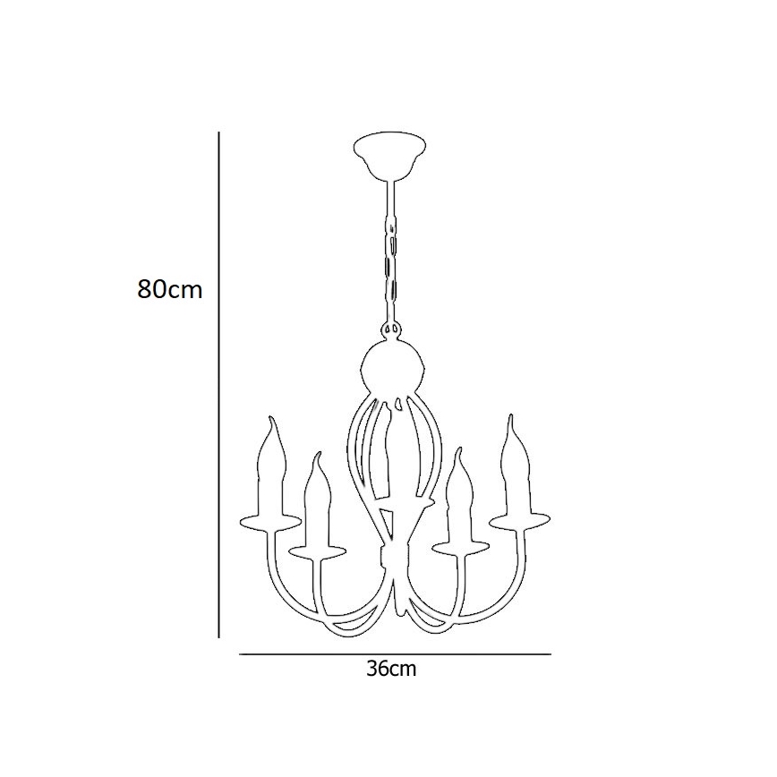 Suspension sur chaîne ARTHUR 5xE14/40W/230V