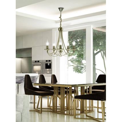 Suspension sur chaîne MUZA 5xE14/40W/230V