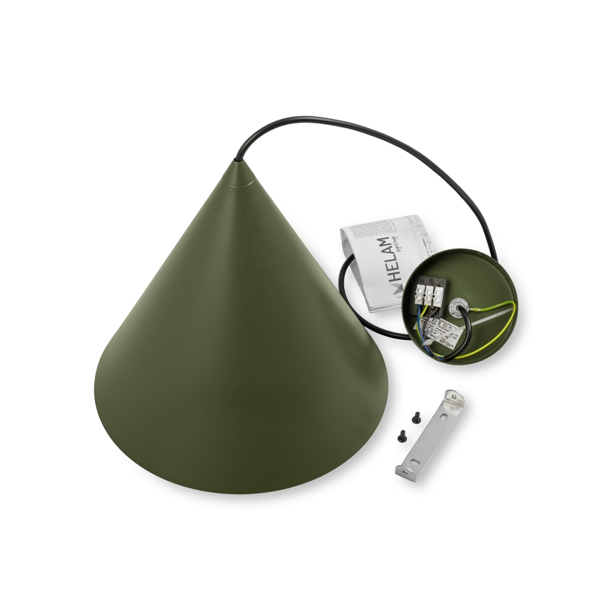 Suspension sur cordon ETNA II 1xE27/15W/230V Ø 25 cm, verte